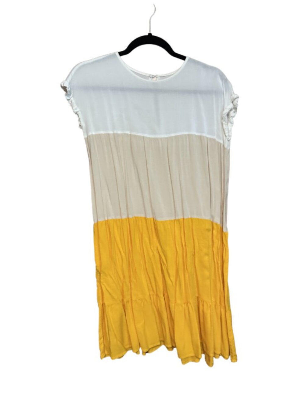 Amazon Yellow Cream and White Dress